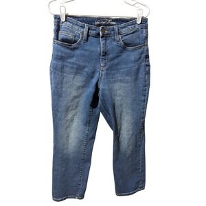 Universal Thread Womens Jeans Size 10 30‎ Blue Pinstripe High Rise Cropped